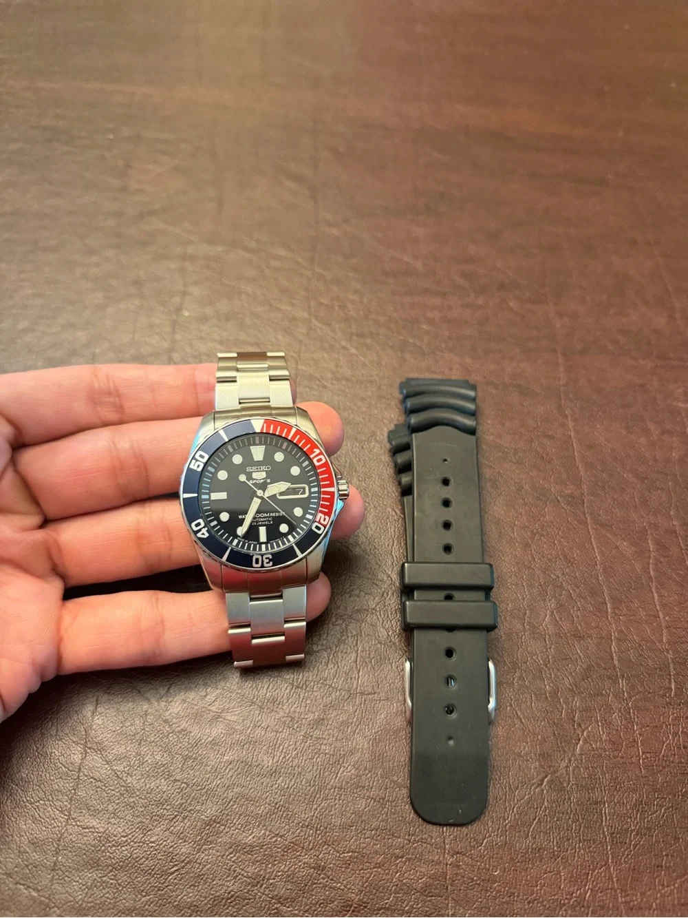 Seiko Sea Urchin Pepsi - With Upgraded Bracelet and Rubber Strap